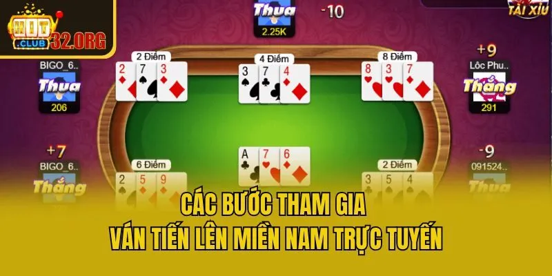 Các bước tham gia ván tiến lên miền nam trực tuyến